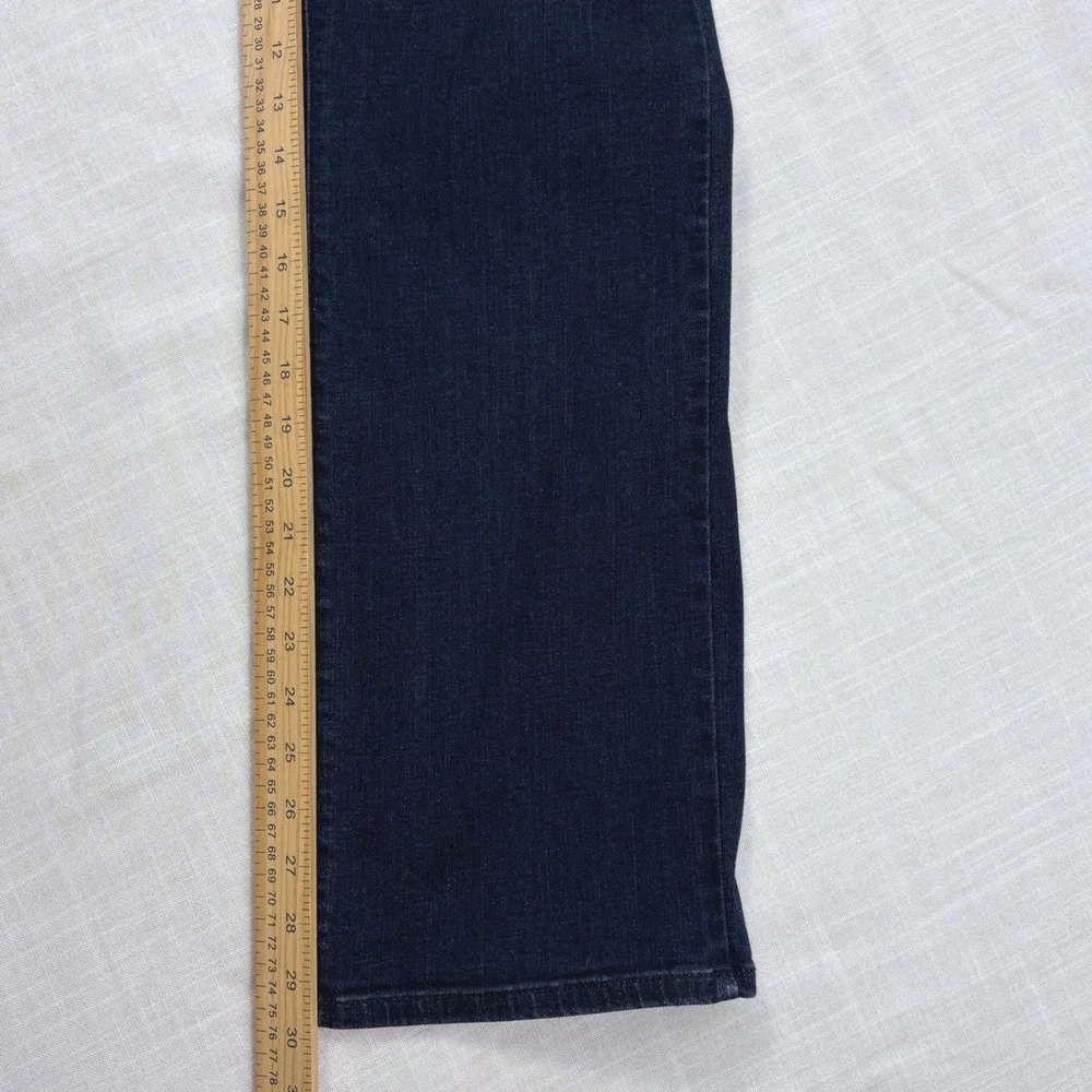 Talbots Flawless High-Waist Barely Boot Curvy Jeans 12P Dark Indigo Blue Classic